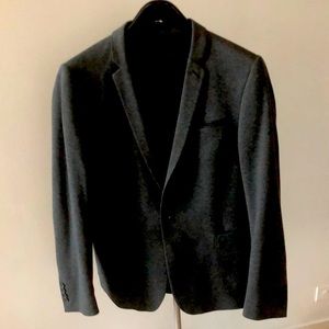 Grey soft jersey fine knit blazer